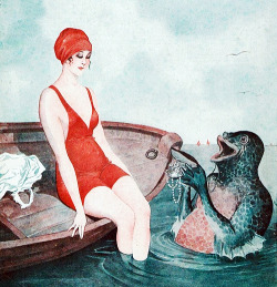 Vintagegal:  Illustration Titled “Flirt” By Georges Léonnec For La Vie Parisienne