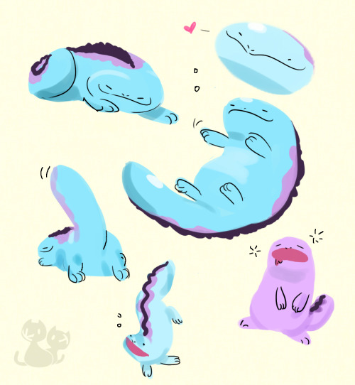 qookyquiche:I haven’t posted much art in a while, so, have a bunch of Quagsire! :D