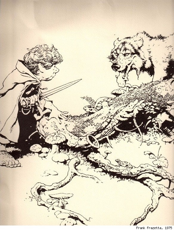 fortheloveofdccomics:  Frank Frazetta The Lord of the Rings 