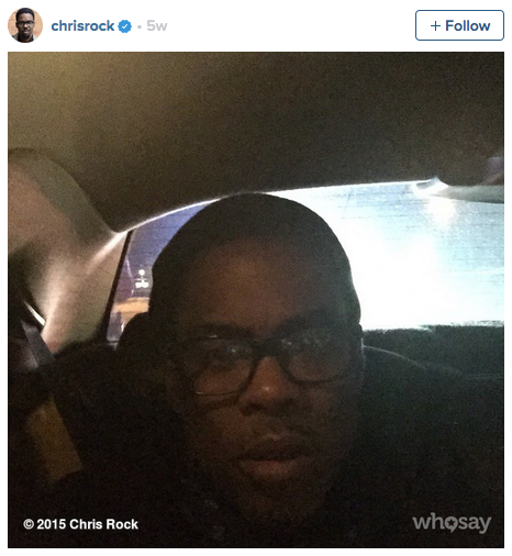 flyandfamousblackgirls:  micdotcom:Chris Rock is taking a selfie every time he gets pulled over While there are seemingly endless cases of non-famous black people being profiled or brutalized by police officers, one might assume that wealth or fame would