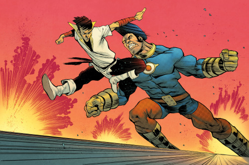 Karate Kid vs. OMAC by James Harren and Simon Gough