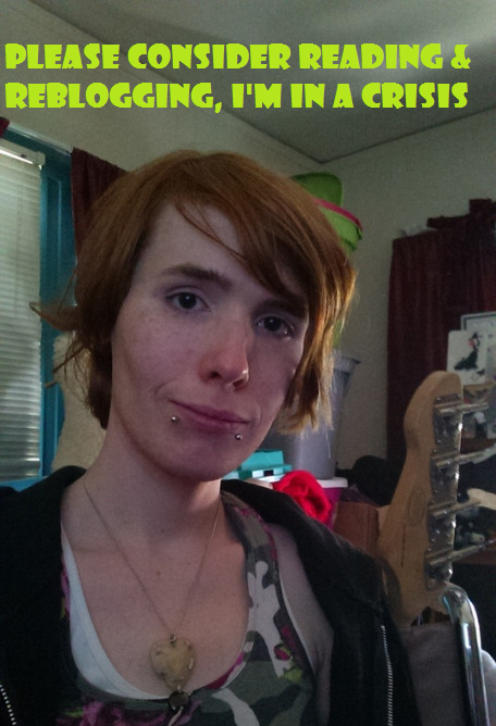 ikaricrossinglines:  princexbaphomet:  I’m Lilith, a schizotypical 20-something year old transgender woman who is on fixed income and who has consistently had very few resources. I live with a consistently abusive parent, and a welcoming environment