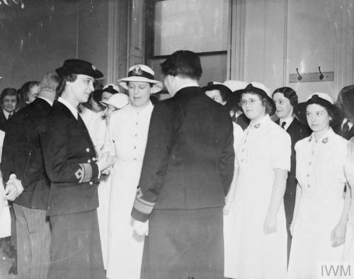 Wrens en route to Singapore (1941).  The Duchessof Kent (Commandant of the WRNS) and Albert Victor A