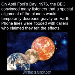 ultrafacts:  captainblunts:  4realjustintime:  ultrafacts:  Source For more posts like this, follow the Ultrafacts Blog!  Troll level: 1976 BBC  Lets not forget the spaghetti tree prank….. BBC has been doing this for years. They’re awesome   Source