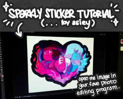 asieybarbie:  I get tons and tons of messages about my sparkly stickers on a daily basis, so I made a short guide on how I create them.  