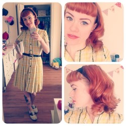 darladoherty:  Found this super cute, perfectly fitting vintage dress at Room Service the other day! Also, more orange lipstick, also, my hair looks really good today and the humidity is gonna absolutely destroy it. Womp womp. 💁👗💄 #vintagedress