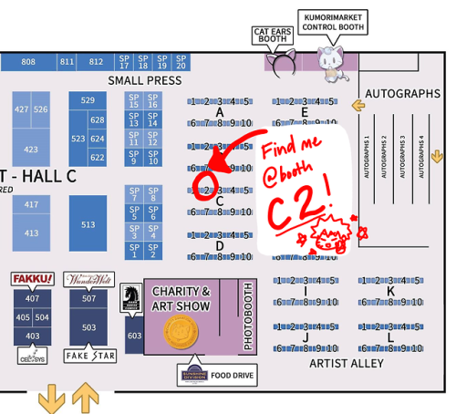 Come find me at Kumoricon! I’ll be boothing at #C2 in the Artist Alley!I’ll be selling p