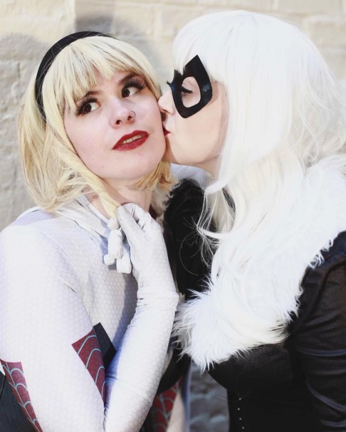 I love cheek kisses even if it’s from Black CatSpidey isn’t the only one falling for her