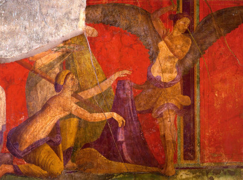 jeannepompadour: Fresco from the Sala di Grande Dipinto, Scenes in the Villa de Misteri in Pompeii