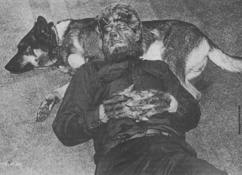 chelsamander:Lon Chaney Jr and his dog ‘Moose’ 