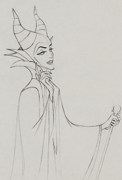 vintagegal:  Production Drawing of Maleficent for Disney’s Sleeping Beauty (1959)