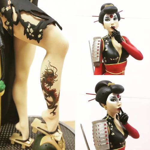 New #bombshell #katana statue has some beautiful details! #dccomics #suicidesquad #heroesworld #mark