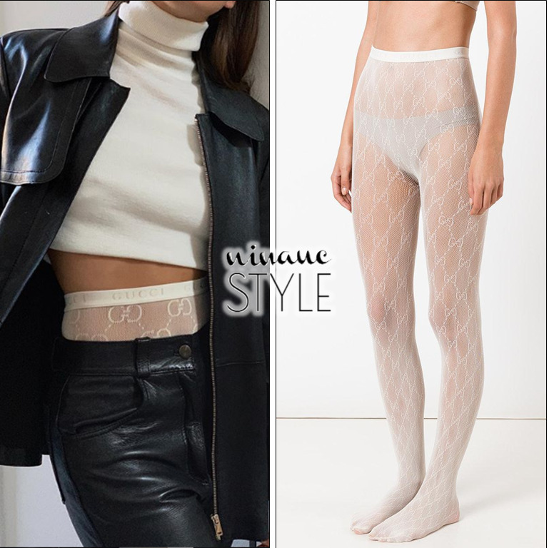 Nina Urgell Cloquell Style — Gucci Interlocking G tights white - $100 Click  to