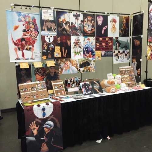 All set up at Otakon artist alley table M03 along the wall!! Come find me for Haikyuu/One Piece/Kpop