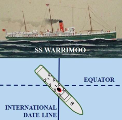 rockyp77:   GREAT SEA STORY The passenger steamer SS Warrimoo was quietly knifing its way through the waters of the mid-Pacific on its way from Vancouver to Australia. The navigator had just finished working out a star fix and brought Captain John DS.