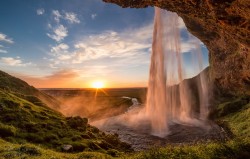 morethanphotography:  Seljalandsfoss’ sunset