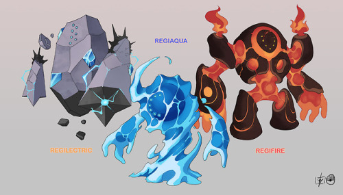 vincenzonova - I finally completed my set of Regi fakemon! Took a...