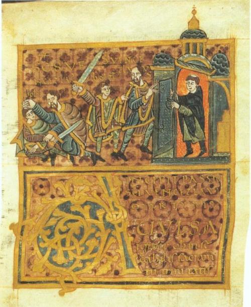 kutxx:1.Life of St. Wenceslaus10th century, miniature, Herzog August library, Wolfenbuettel