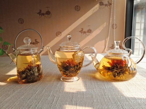 angel-teavivre: If you like flower tea, which one is your favorite glass teapot?