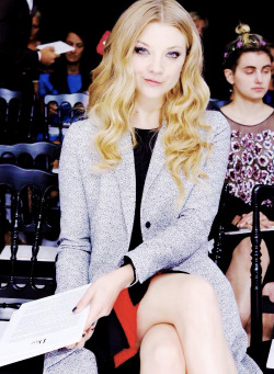 nataliedormersource:  Natalie Dormer || Christian Dior show front row, Paris Fashion Week Womenswear Spring/Summer 2015 (September 26, 2014 ) 