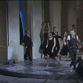 dr-10-rainwaters:Benedick and Beatrice dancing.I’m writing a lesson about Claudio and Benedick