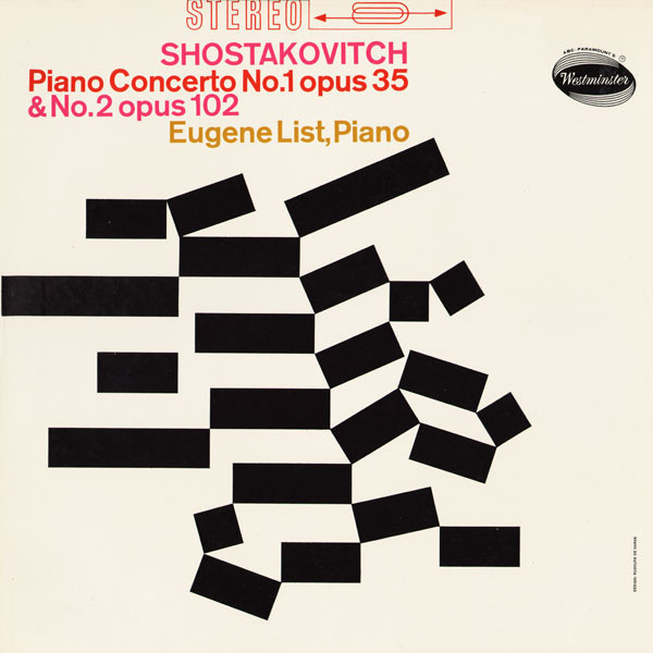 design-is-fine:  Rudolph de Harak, album cover for Shostakovitch piano concertos