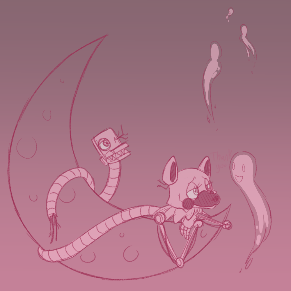 femspring: A collection of the first five or so pictures I ever drew of Mangle/Toy