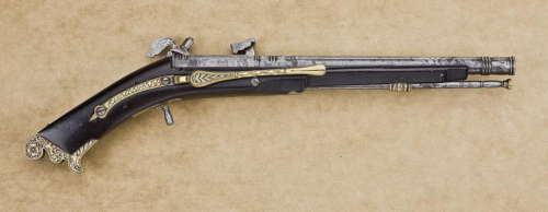 Handmade high quality Victorian Era copy of a Scottish Snaphaunce belt pistol.