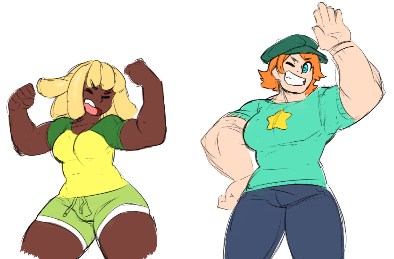 shoguchime:Boxing gal doodles