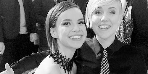 highwaytohell-a:  Favorite queer youtube couples:  ↳  Hannah Hart &amp; Ingrid