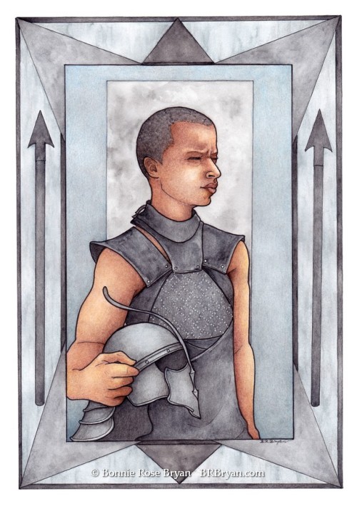 Grey Worm  “I was never the biggest, I was never the strongest, but I was bravest, always.”(ink, wat
