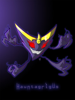 7six7art:  I always enjoyed pokefusions, might as well complete one. Haunter + Cofagrigus 