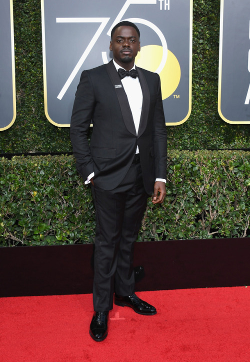 celebsofcolor:Daniel Kaluuya arrives to the 75th Annual Golden Globe Awards held at the Beverly Hilt
