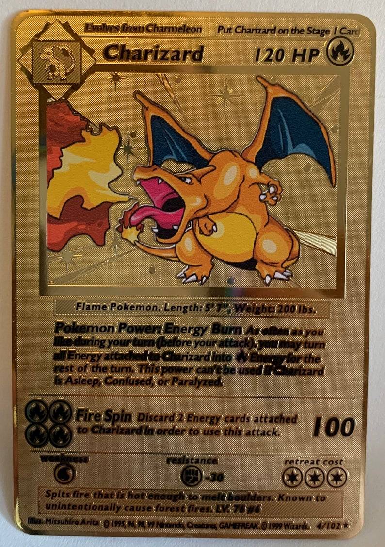 are gold pokemon cards real gold are gold pokemon cards real gold