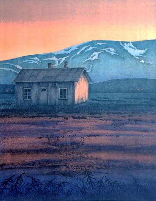 Childhood memory    -    Eva HarrNorwegian b.1951-Lithograph, 64 x 54 cm