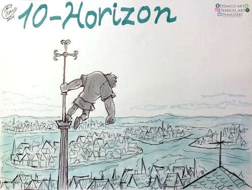 Fantober 2024 Day 10 - "Horizon"Quasimodo Looking Over Paris.