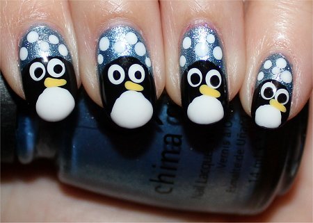 DIY Penguin Nail Art Tutorial form Swatch and Learn here. What have I learned? There are lots and lo