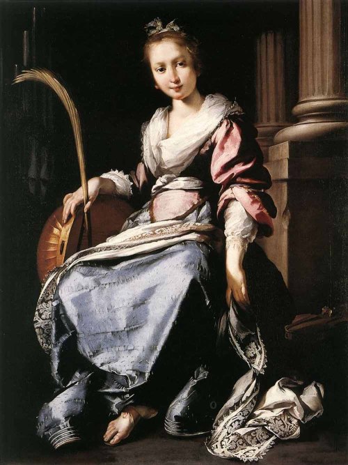 Saint Cecilia (1620-1625). Bernardo Strozzi (Genoese, Baroque, 1581/1582-1644). Oil on canvas. The N