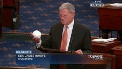 Paxamericana:jim Inhofe Using A Snowball To Prove That Global Warming Isn’t Real.