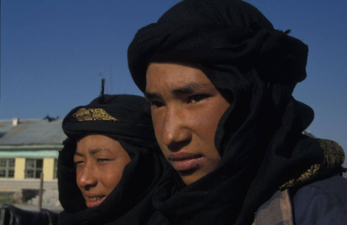 Two teenage boys of the Hazara ethnicity in 1994 in Kabul, Afghanistan. Recruited by the Shia muslim