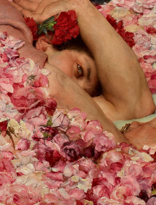 c0ssette:Sir Lawrence Alma-Tadema,The Roses of Heliogabalus (1888) details.