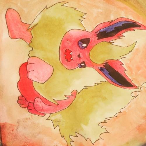 A painting of Flareon. #lawfulawful #thedave #artist #art #drawing #draw #drawings #sketch #sketchbo