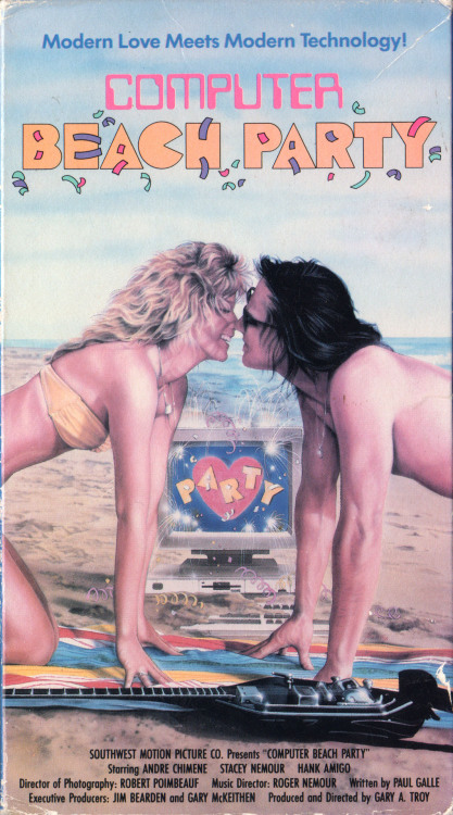 vhscoverjunkie:Computer Beach Party (1987)