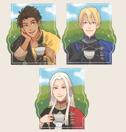 FE3H tea time keycharm designs are finished! ☕❤️