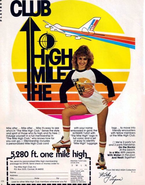 mangodebango:The Mile High Club T-shirt, 1970′s.