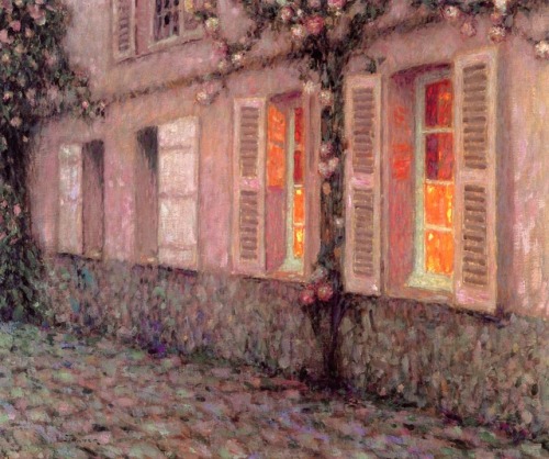 windypoplarsroom: Henri Le Sidaner “The Facade of Gerberoy” (1935)