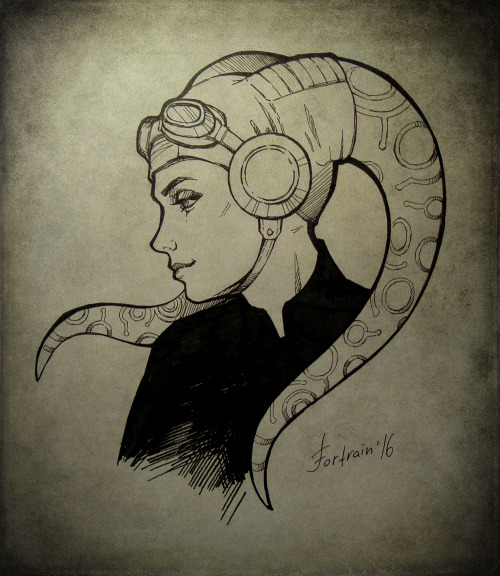 Inktober the 3rd.Hera Syndulla.