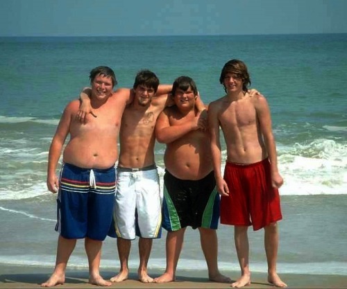 In thirty years these boys will be 45, three of them are morbidly obese and the other one is fightin