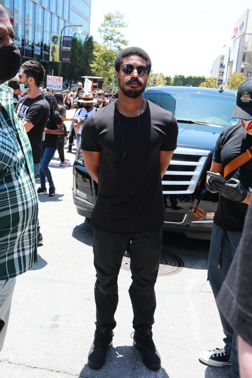 zacharylevis:MICHAEL B. JORDANBlack Lives Matter Protest in Beverly Hills, California › June 6, 2020