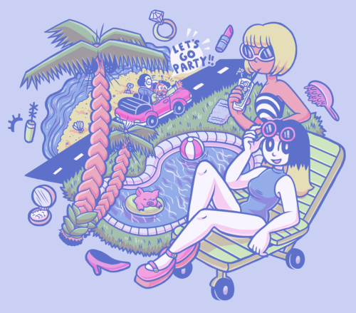 Missing the summer this week? Us too. Here’s an illustration by Hope Darby (BFA ‘17) to warm things 